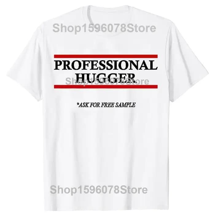 Free Hugs Professional Hugger T-shirts pour hommes et femmes, en pur coton, humoristique, Streetwear