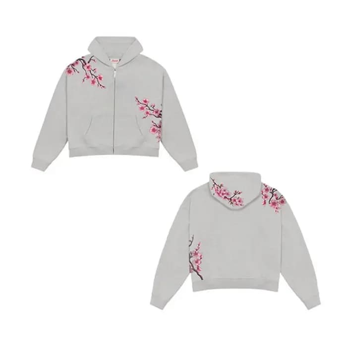 Sakura Bloom – sweat à capuche brodé pour femmes