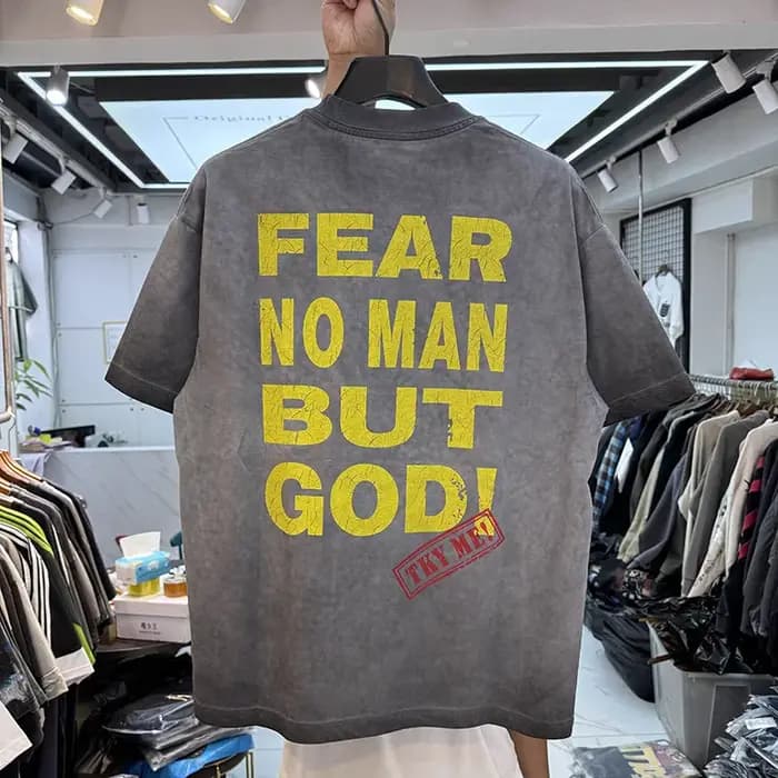 Tie dye pour vintage épine jésus imprimé T-shirt hommes femmes