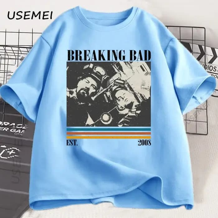 Breaking Bad T-Shirt décontracté à manches courtes Vintage