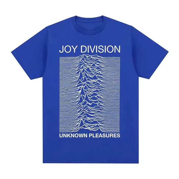 Joy Division UNKNOWN PLEASURES T-shirt vintage tendance décontracté streetwear en coton pour homme