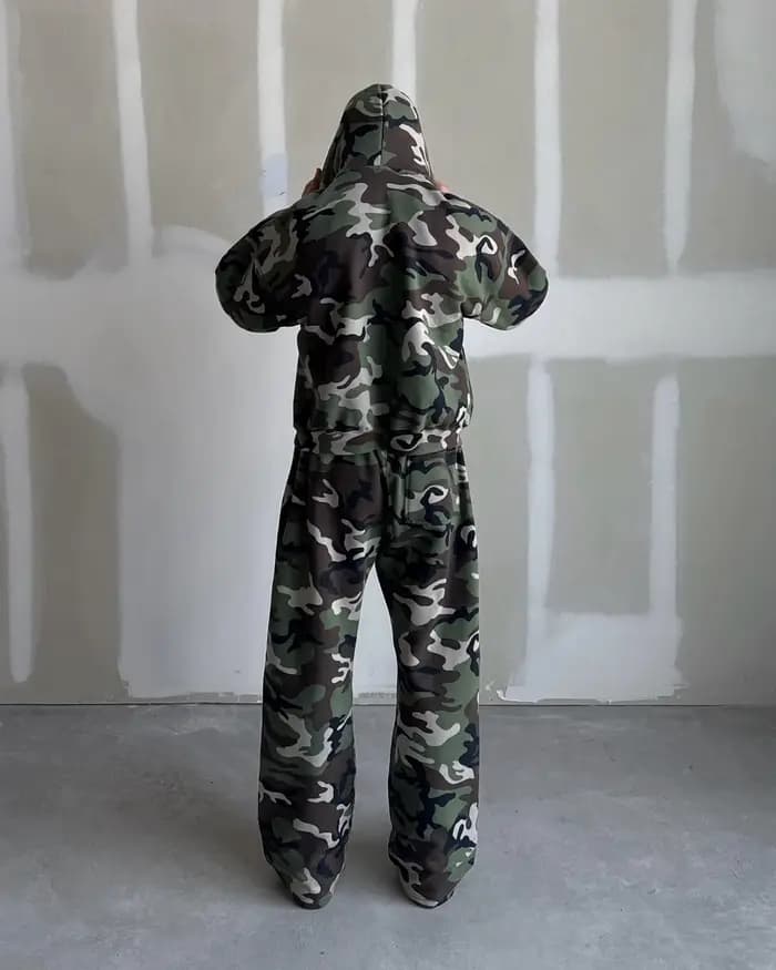 Sweat-shirt à capuche rétro Y2K olive drab pour homme