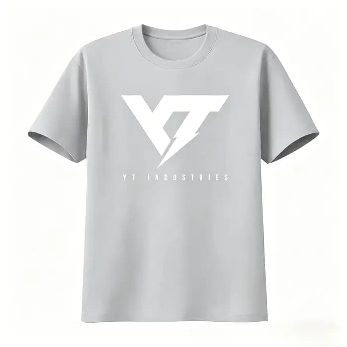 T-shirt imprimé logo Yt Industries pour homme et femme, style streetwear tendance, respirant, collection été 2026