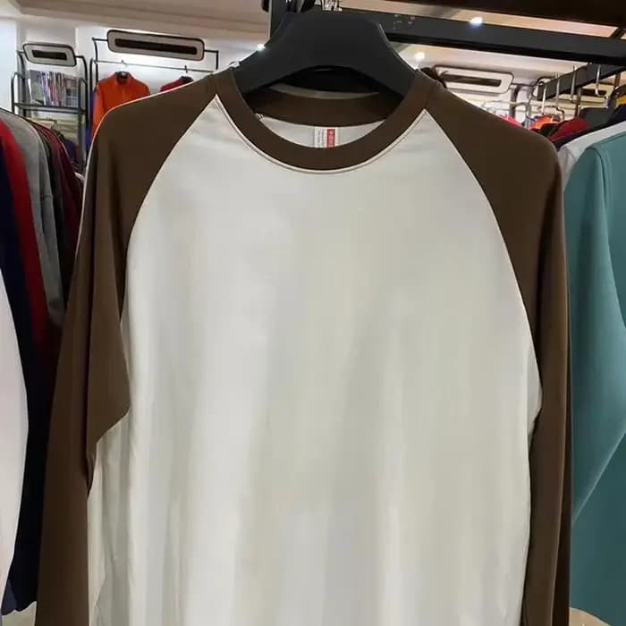 T-shirt Raglan manches longues coton t-shirts hommes femmes vêtements mode pulls décontractés automne hiver chemises