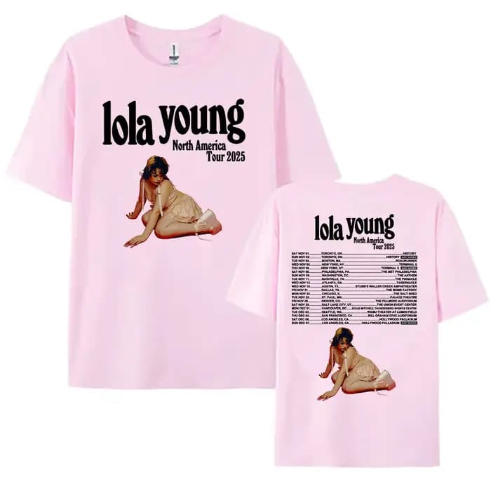 Lola jeune amérique du nord Tour 2025 T-shirt une chose impression graphique t-shirts coton été ample homme