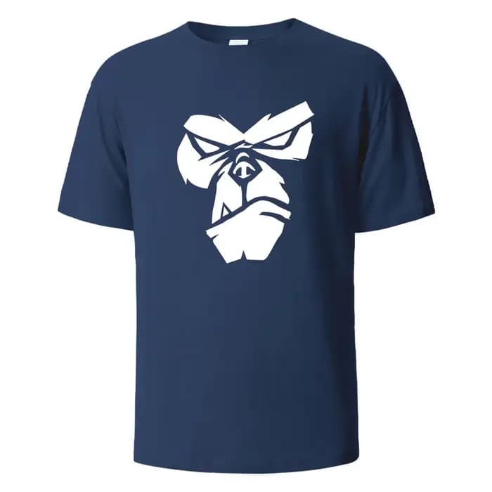 Gorilla Face T-Shirt imprimé drôle t-shirts d'été pour hommes femmes 100% coton col rond surdimensionné décontracté à manches courtes Streetwear haut basique