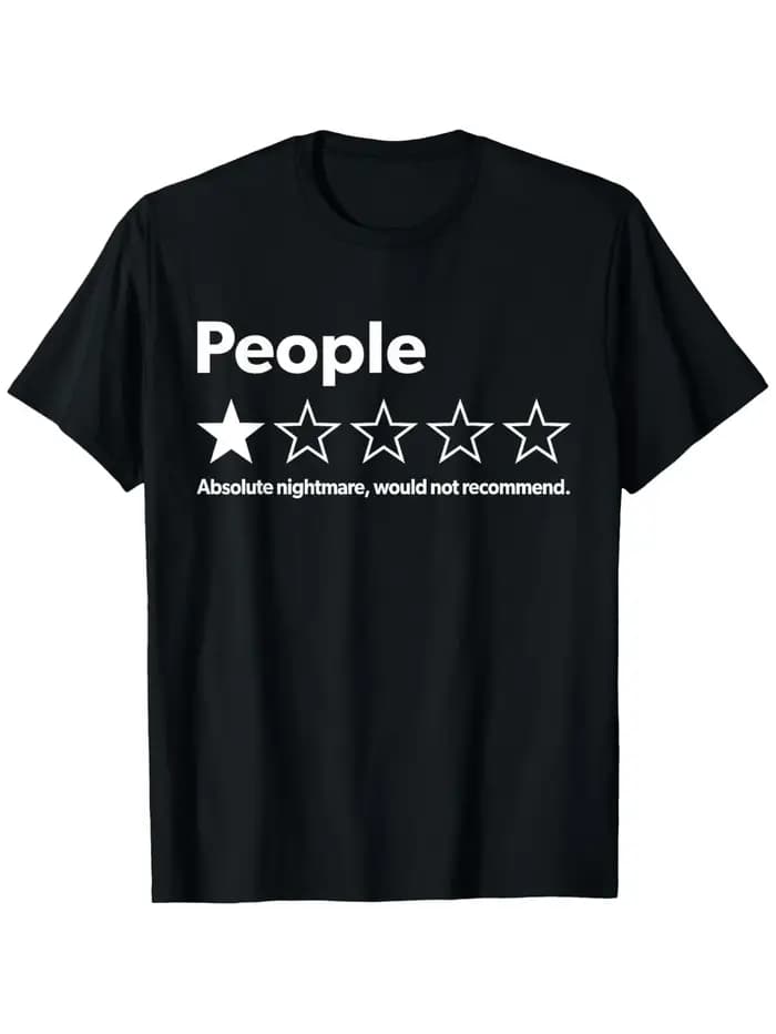 Révision drôle de t-shirt : Classification une étoile : un cauchemar absolu, non recommandé pour un