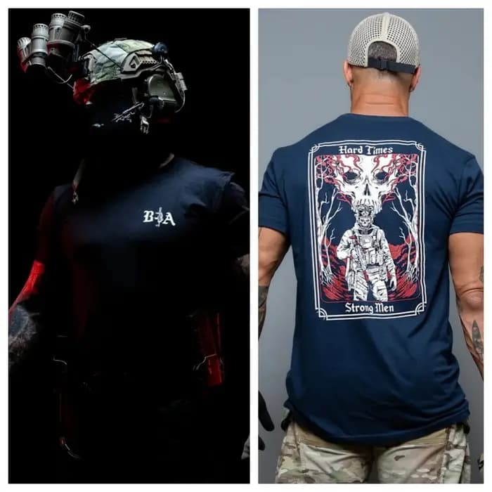 T-shirt décontracté d'été Acta Non Verba style artistique tactique militaire