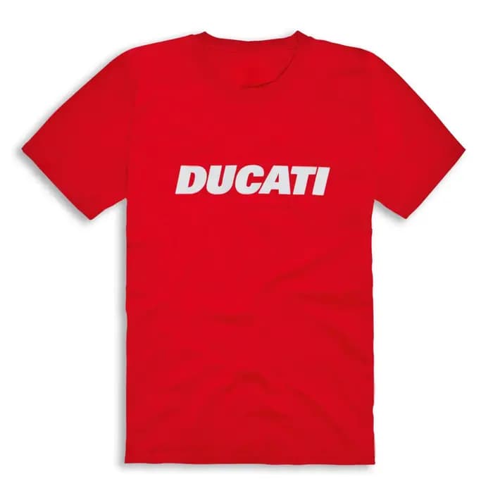 T-shirt en coton à motif graphique style merch de la culture de marque de moto de course, avec logo