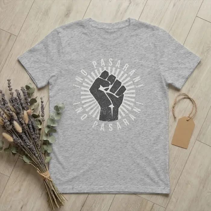 No Pasaran – T-shirts pour hommes avec slogan anti-fasciste