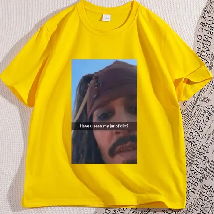 Drôle capitaine Jack Sparrow t-shirt hommes coton à manches courtes graphique t-shirts humoristique col rond respirant hauts amples de haute qualité