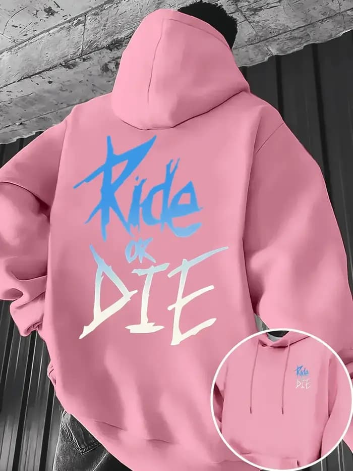 Ride or Die Graffiti imprimé rue hommes sweat à capuche pour femme décontracté mode tendance ample Sport automne hiver