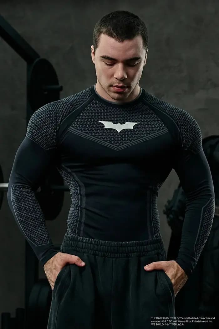 T-shirt de compression à manches longues pour homme