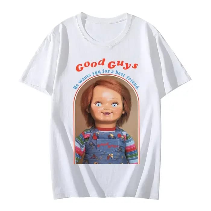 Nouveau Chucky coton T-Shirts Anime imprimé graphique femmes mode décontracté manches courtes t-shirt Harajuku unisexe