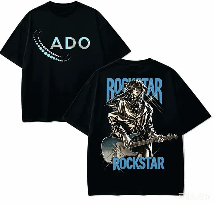 T-shirt Ado Anime Lover en coton Harajuku