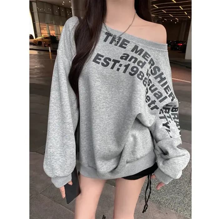 T-shirt surdimensionné à manches longues pour femmes