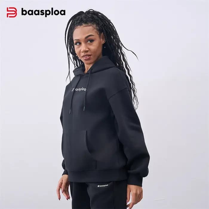 Baasploa – sweat à capuche pour femmes, vêtements amples et décontractés, respirants, confortables,
