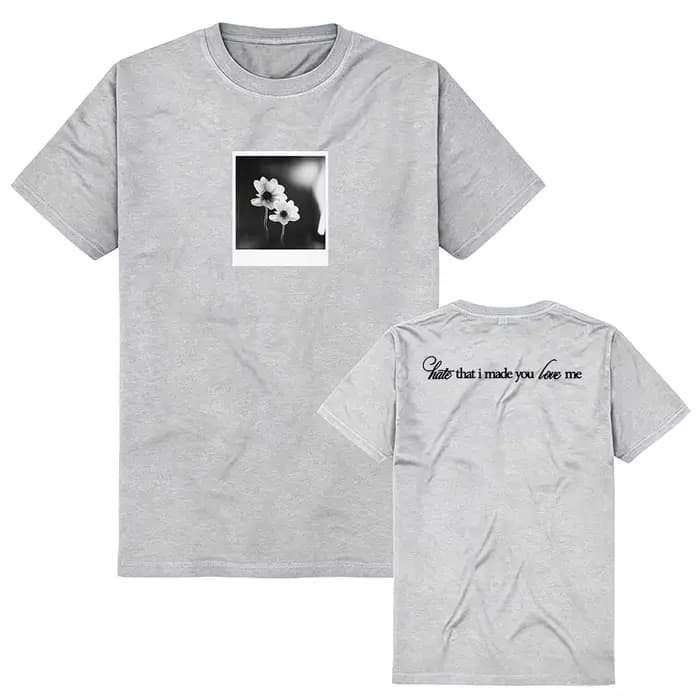 T-shirt « Hate That I Made You Love Me » avec design de l'album Ariana Grande Petal