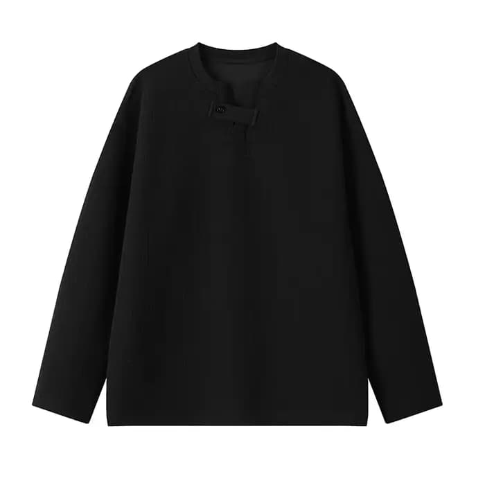T-Shirt à manches longues et col en v pour hommes