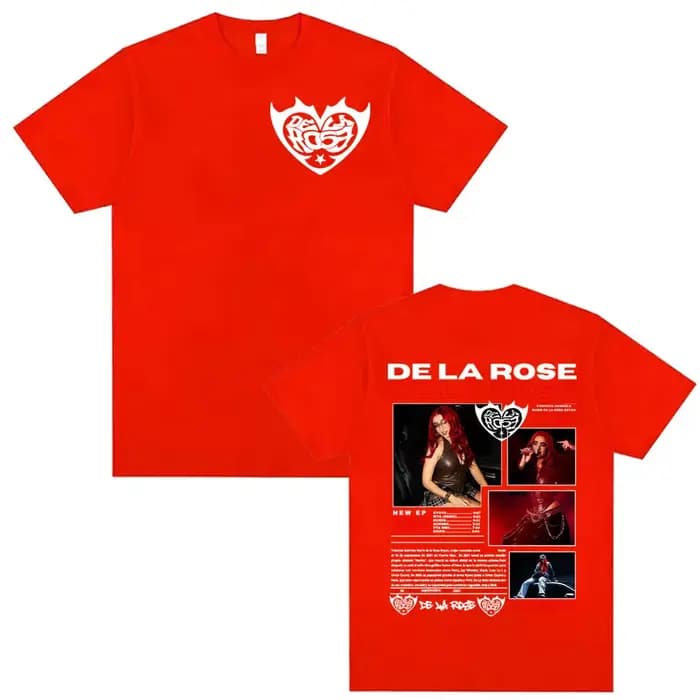 Chanteur De La Rose nouvel Album Tour graphique T-shirts hommes femmes haute rue Hip Hop Punk t-shir