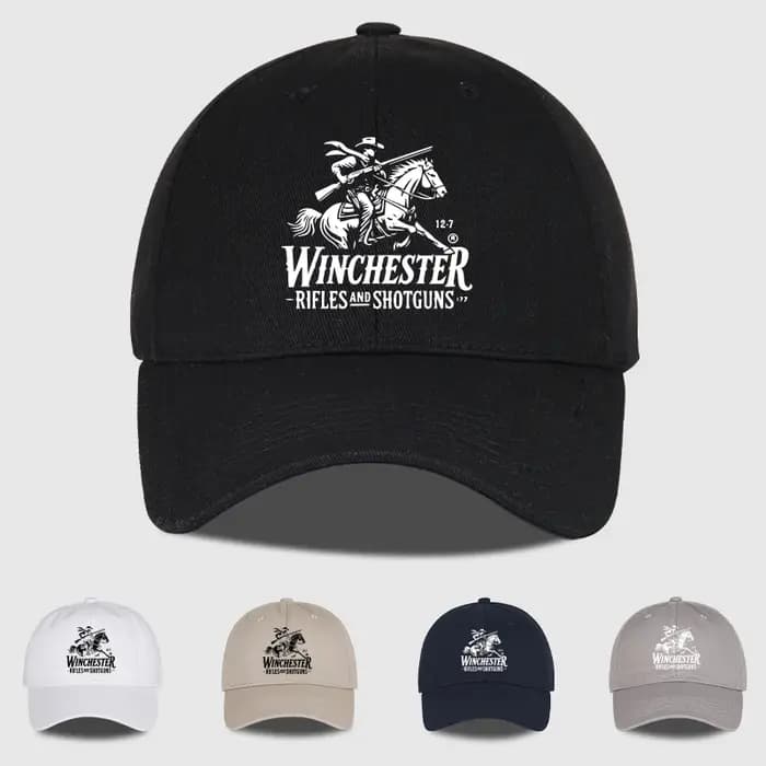 Casquette de baseball souple avec logo Winchester Cowboy imprimé