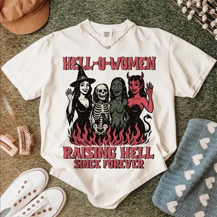 Crâne fille imprimé motif Halloween T-Shirt femme années 90 haut à manches courtes