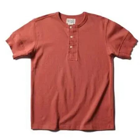 Bronson-T-Shirt Henley Vintage à Manches Courtes pour Homme