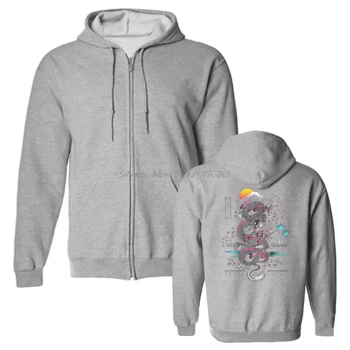 Sweat à capuche Tokyo japon Dragon fleurs de cerisier Culture japonaise hommes