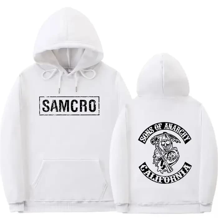 Sweat à capuche imprimé double face Sons of Anarchy SAMCRO