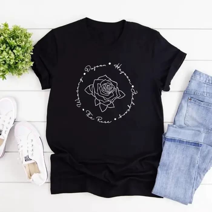 The Rose Kpop T-Shirt double Rock Album
