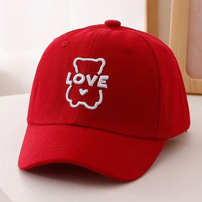 Chapeau de baseball à broder LOVE en style simple et mignon