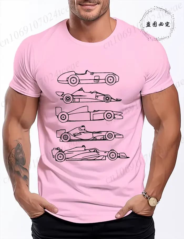 T-shirt vintage de course automobile pour hommes et femmes