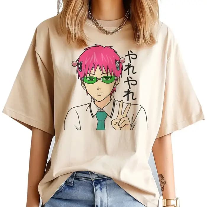 Saiki k chemise fille graphique Vintage classique psychédélique t-shirt Punk gothique esthétique années 2000 vêtements coréens coloré