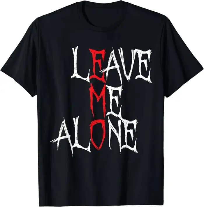 Laissez-moi tranquille | Vêtements Emo | Fan de musique Emo Emocore | T-shirt Emo pour hommes et femmes