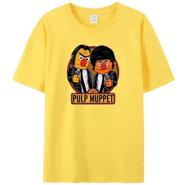 Mode vêtements pour hommes respirant sésame rue imprimé décontracté coton T-Shirt Vintage été à manches courtes été T-Shirt