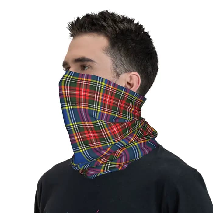 Personnalisé Royal Tartan Plaid hiver bandeau cou plus chaud hommes femmes randonnée Camping Tube écharpe rayures visage Bandana guêtre