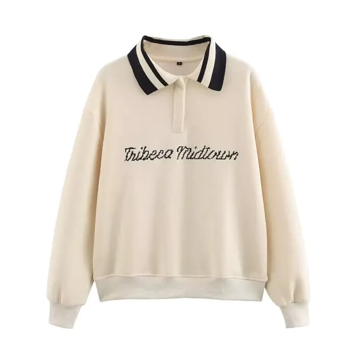 Ensemble de jogging doublé polaire pour femmes, automne-hiver 2021, lettre brodée, revers, coupe amp