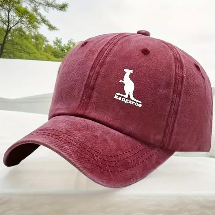 GOODVERY-Casquette de baseball réglable avec motif kangourou animal, chapeau de sport de plein air, parfait pour la pêche, la randonnée, le camping