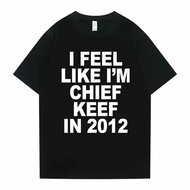 Femmes hommes j'aime je suis chef Keef en 2012 impression graphique t-shirt été hommes femmes mode t