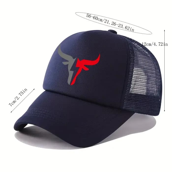 Casquette de baseball pour homme avec imprimé tête de bœuf