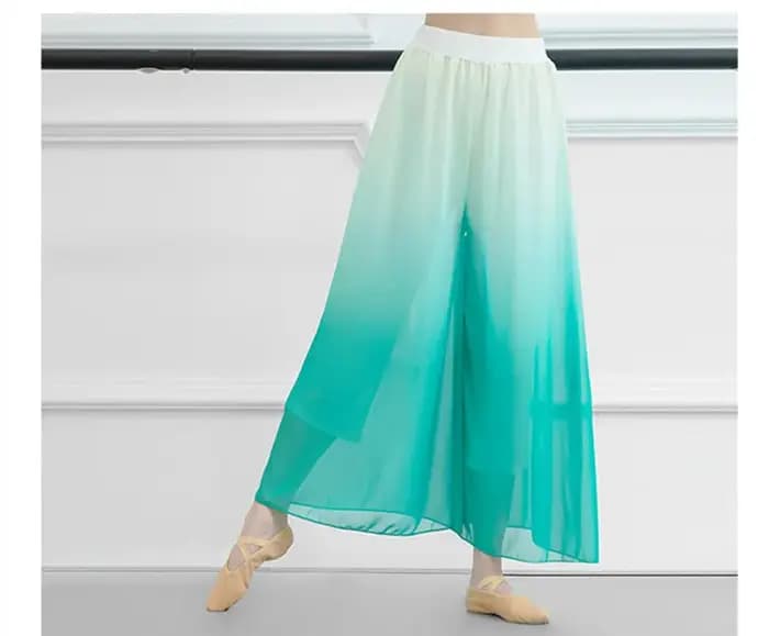 Pantalon de danse moderne pour femme, jambes larges, 2 couleurs, vêtements d'entraînement, pantalon