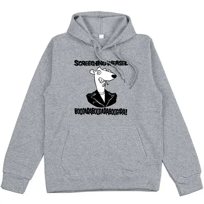 Sweats à capuche unisexes à la mode, bande de belette hurlante, impression graphique de dessin animé drôle PVD, streetwear hip hop masculin, vêtements à capuche