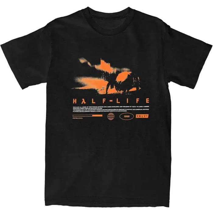 Hommes t-shirt jeux vidéo demi-vie V3 T-Shirts à la mode Cool été T-Shirts drôle impression pur couv