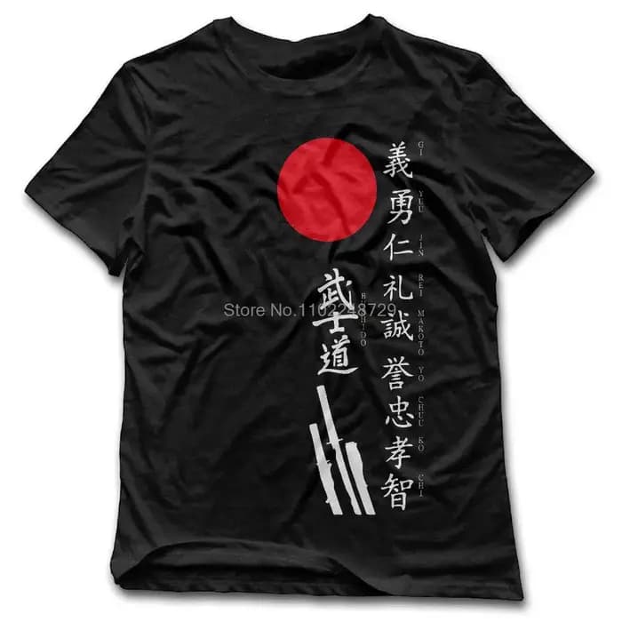 T-shirt samouraï japonais Oke ji pour hommes