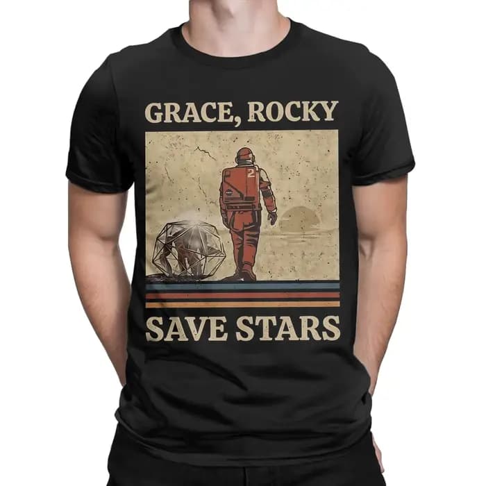 Grace rocky save stars Project Hail Mary T-shirts incroyables pour hommes