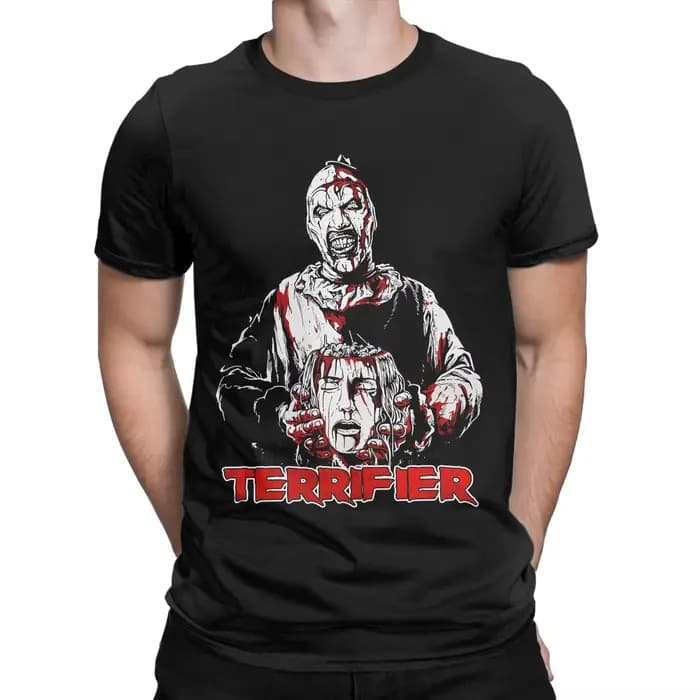 Clown horreur Terrifier T-Shirts pour hommes 100% coton Hipster
