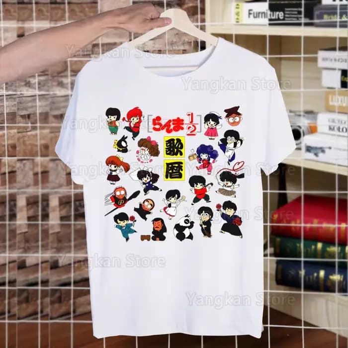 Ranma 12 T-shirts été hommes/femmes Hip Hop drôle impression