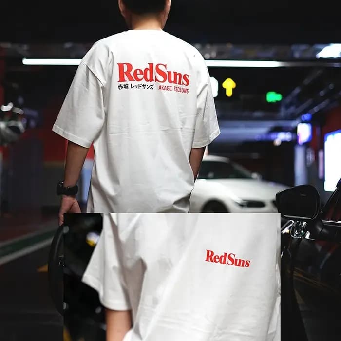 T-shirt à imprimé graphique moto japonaise pour hommes et femmes