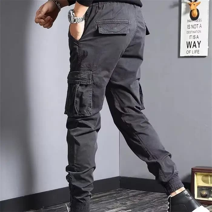 2025 Joggers Cargo pantalon hommes sarouel Hip Hop décontracté multi-poches