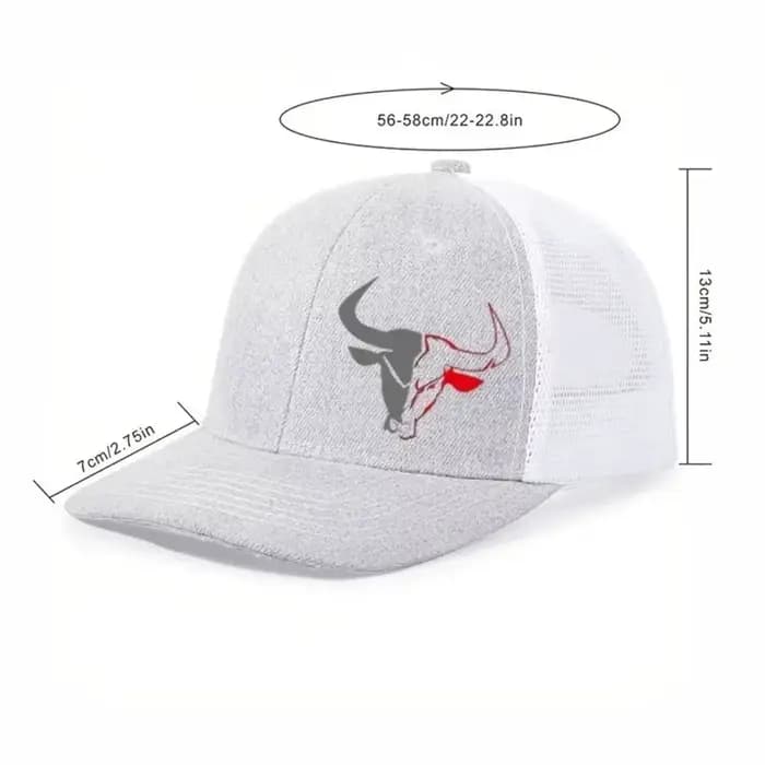 Casquette de Baseball d'été décontractée avec tête de taureau imprimée